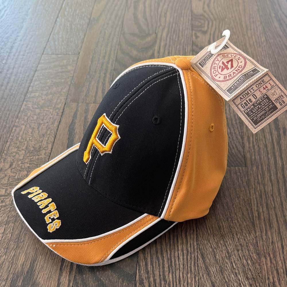 NEW 47 Kids Pittsburgh Pirates Two-Tone Black & Gold Cap Youth